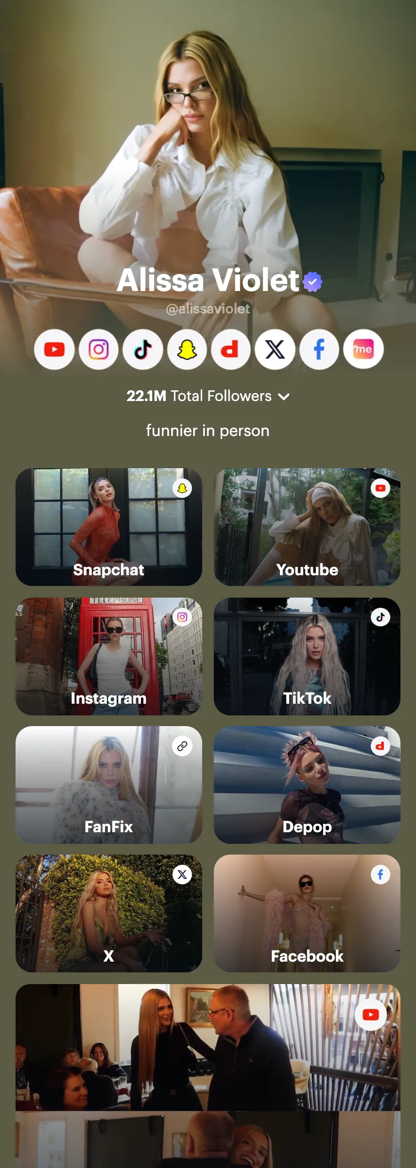 Profile screenshot alissaviolet