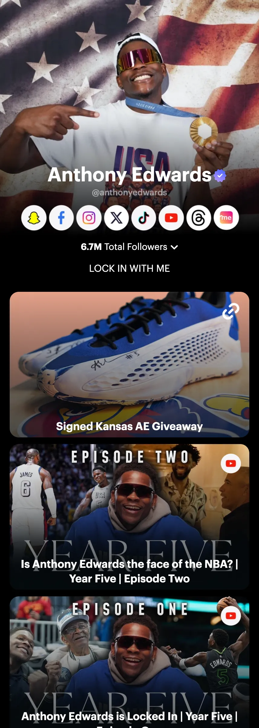 Profile screenshot anthonyedwards