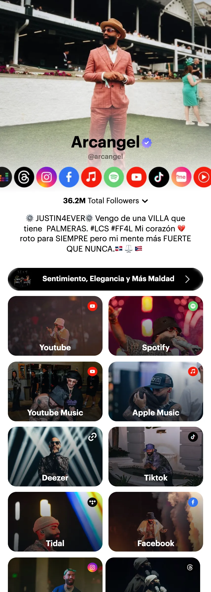 Profile screenshot arcangel